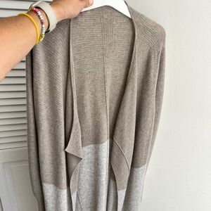 Athleta cashmere color block coatigan